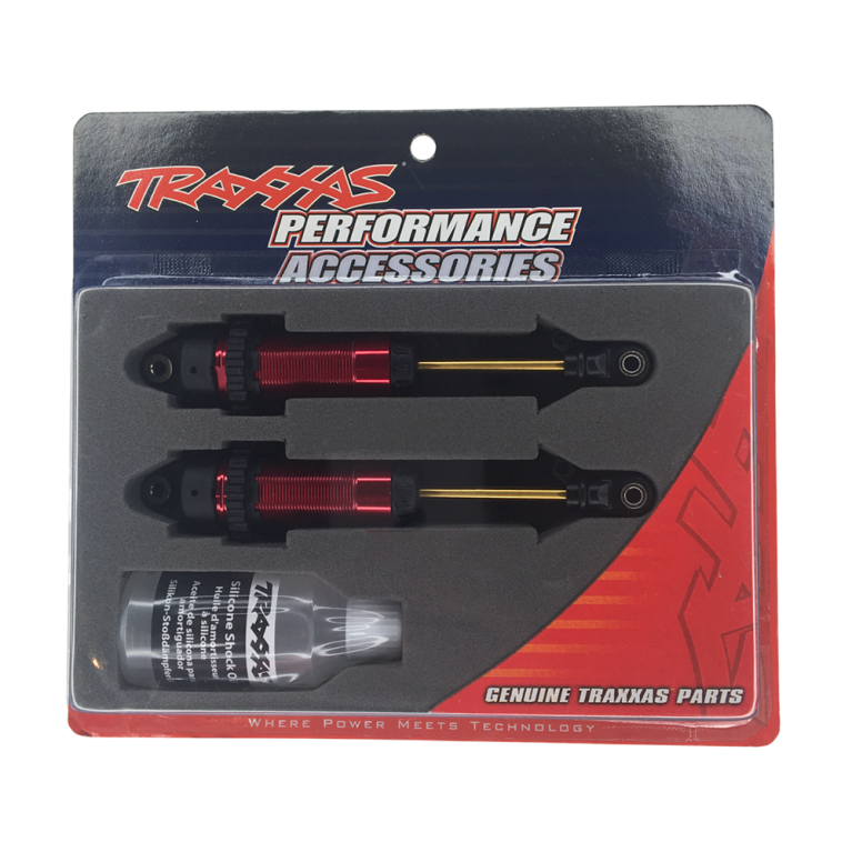 Amortisseurs GTR long ROUGE - TRAXXAS 7461-RED