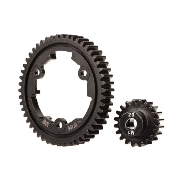 Couronne de transmission large 50 dents + pignon 20 dents - TRAXXAS 6450