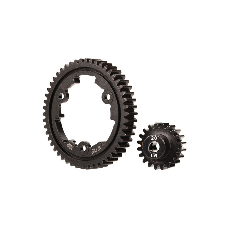 Couronne de transmission large 50 dents + pignon 20 dents - TRAXXAS 6450