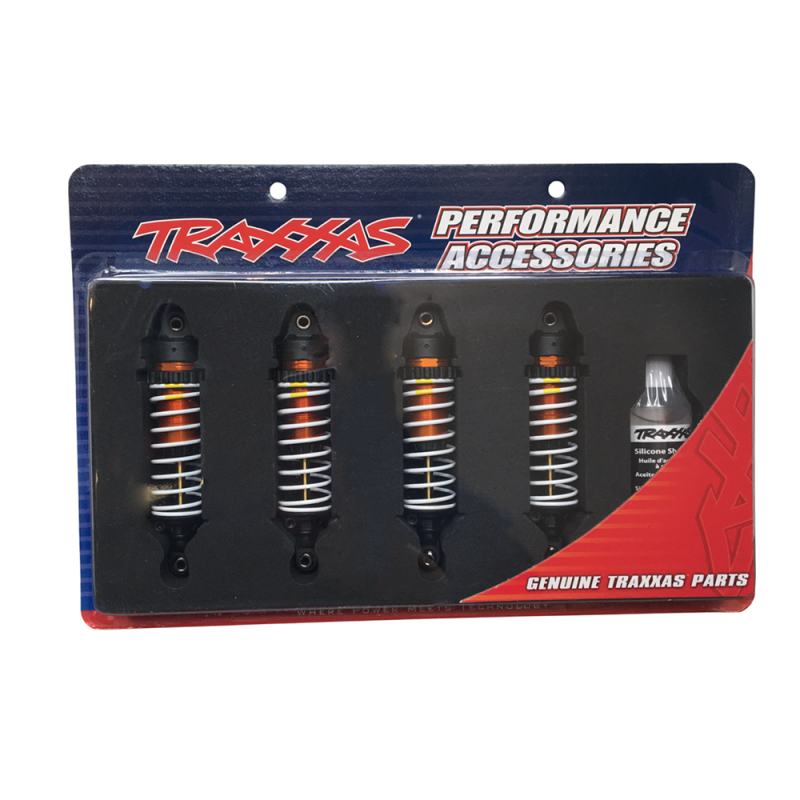 Amortisseurs GTR aluminium Orange - TRAXXAS 10765-ORNG