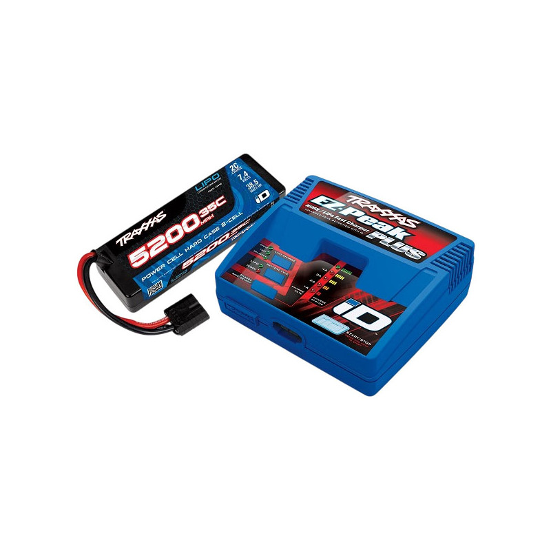 Pack chargeur EZ Peak iD + batterie LiPo 7.4v 5200 mAh - TRAXXAS 2970GX-2SR