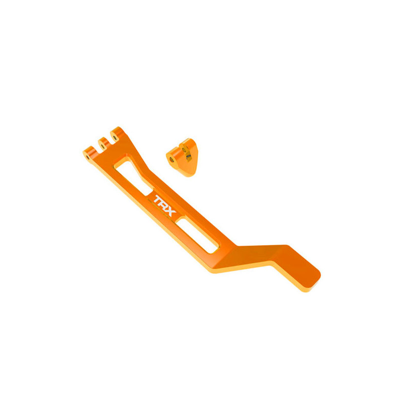 Support de batterie aluminium orange - TRAXXAS 10726-ORNG