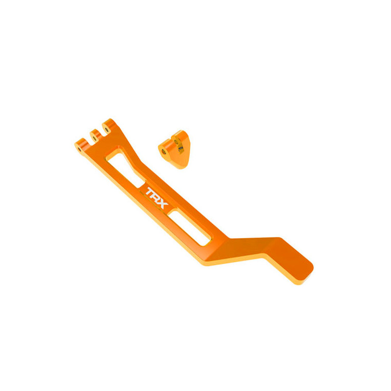 Support de batterie aluminium orange - TRAXXAS 10726-ORNG