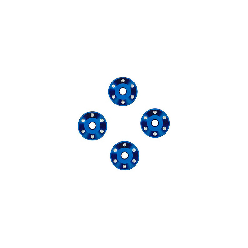 Rondelles de roues aluminium bleues - TRAXXAS 10257-BLUE