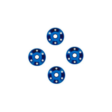 Rondelles de roues aluminium bleues - TRAXXAS 10257-BLUE