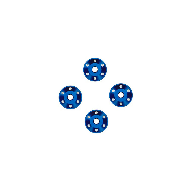 Rondelles de roues aluminium bleues - TRAXXAS 10257-BLUE
