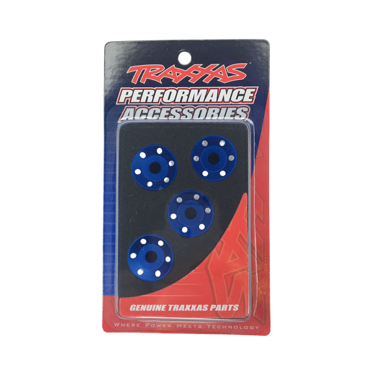 Rondelles de roues aluminium bleues - TRAXXAS 10257-BLUE