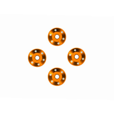 Rondelles de roues aluminium orange - TRAXXAS 10257-ORNG