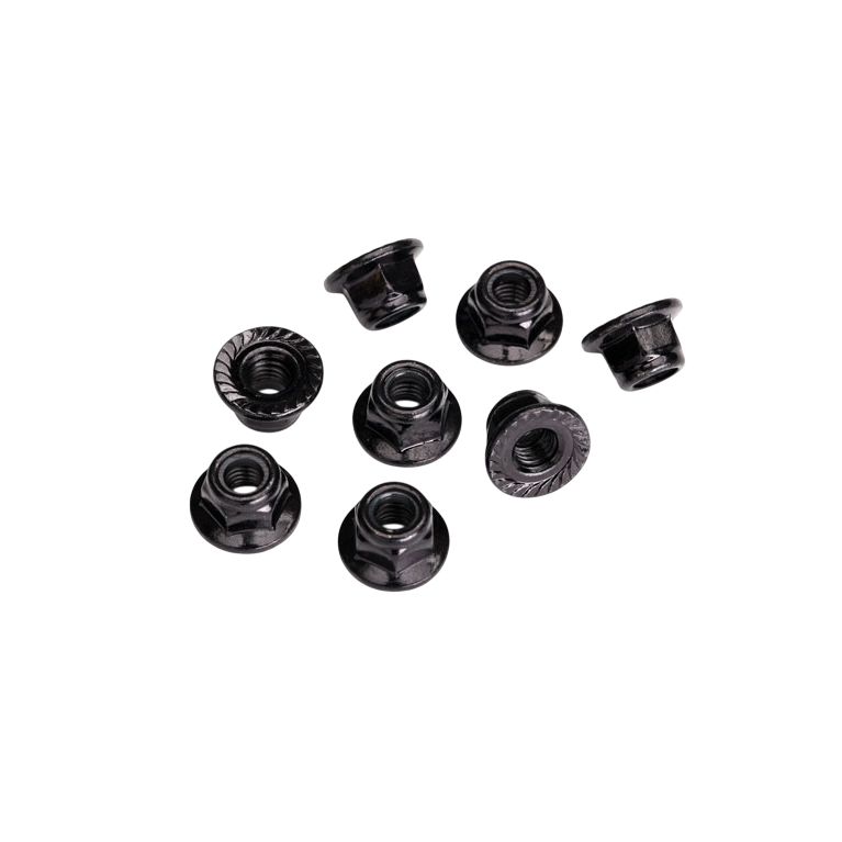 Écrous nylstop 5 mm - Noirs (x8) - TRAXXAS 8447
