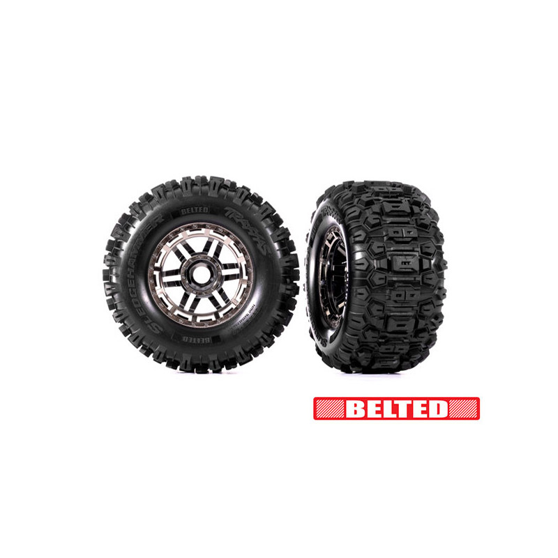 2 Roues montées collées Sledgehammer renforcés - TRAXXAS 8979A