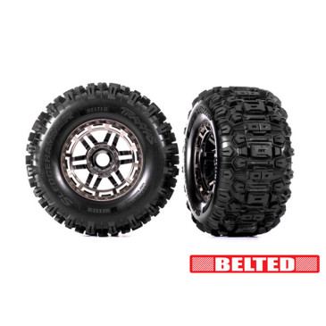 2 Roues montées collées Sledgehammer renforcés - TRAXXAS 8979A