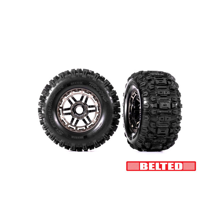 2 Roues montées collées Sledgehammer renforcés - TRAXXAS 8979A