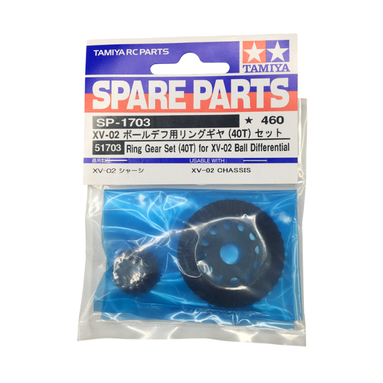 Couronne 40 dents XV02 + pignon d'attaque - TAMIYA 51703