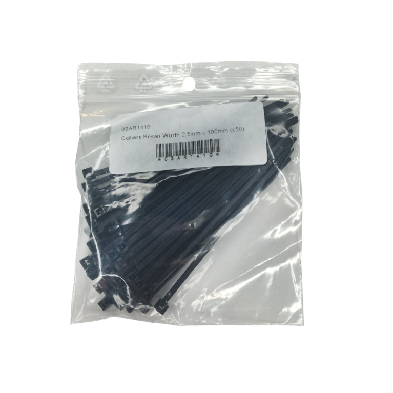 Colliers Rilsan 2.5 mm x 100 mm (x50) - WURTH 03AR1410