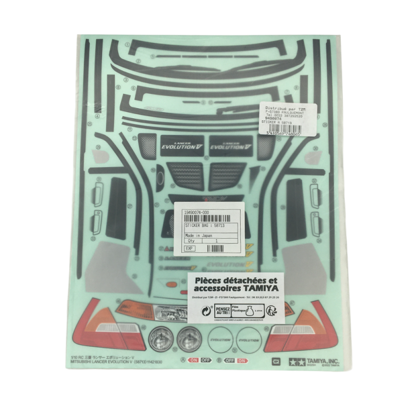 Stickers Mitsubishi Lancer Evo V - TAMIYA 9490074