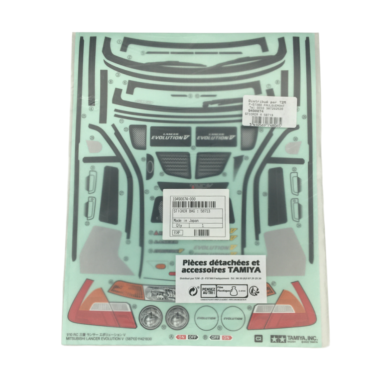 Stickers Mitsubishi Lancer Evo V - TAMIYA 9490074