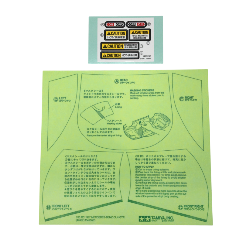 Stickers Mercedes-Benz CLK-GTR 1997 - TAMIYA 9494222