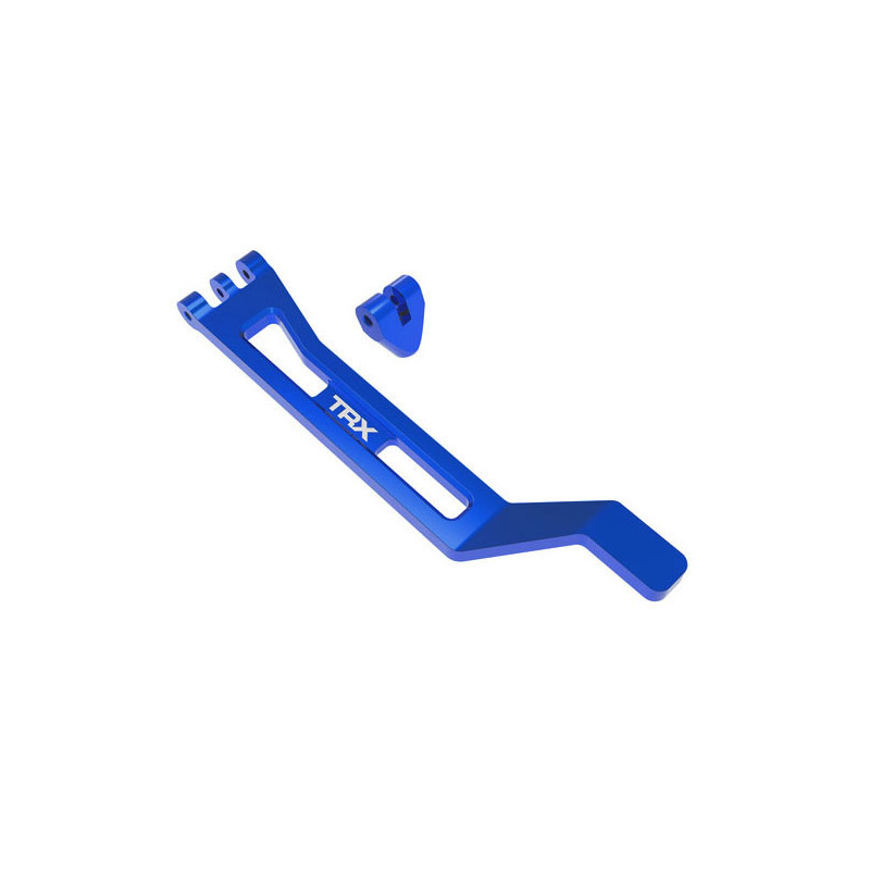 Support de batterie aluminium Bleu - TRAXXAS 10726-BLUE