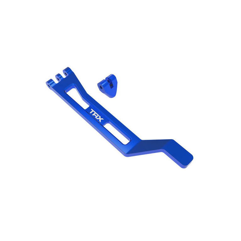 Support de batterie aluminium Bleu - TRAXXAS 10726-BLUE