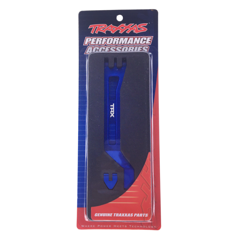 Support de batterie aluminium Bleu - TRAXXAS 10726-BLUE