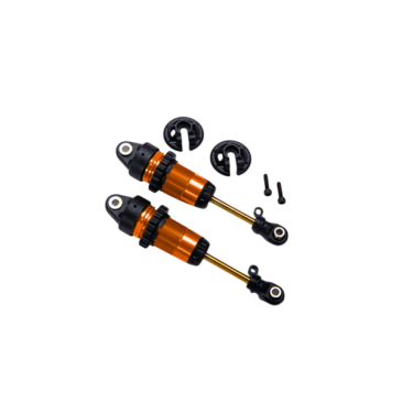 Amortisseurs GTR long aluminium Orange - TRAXXAS 7461-ORNG