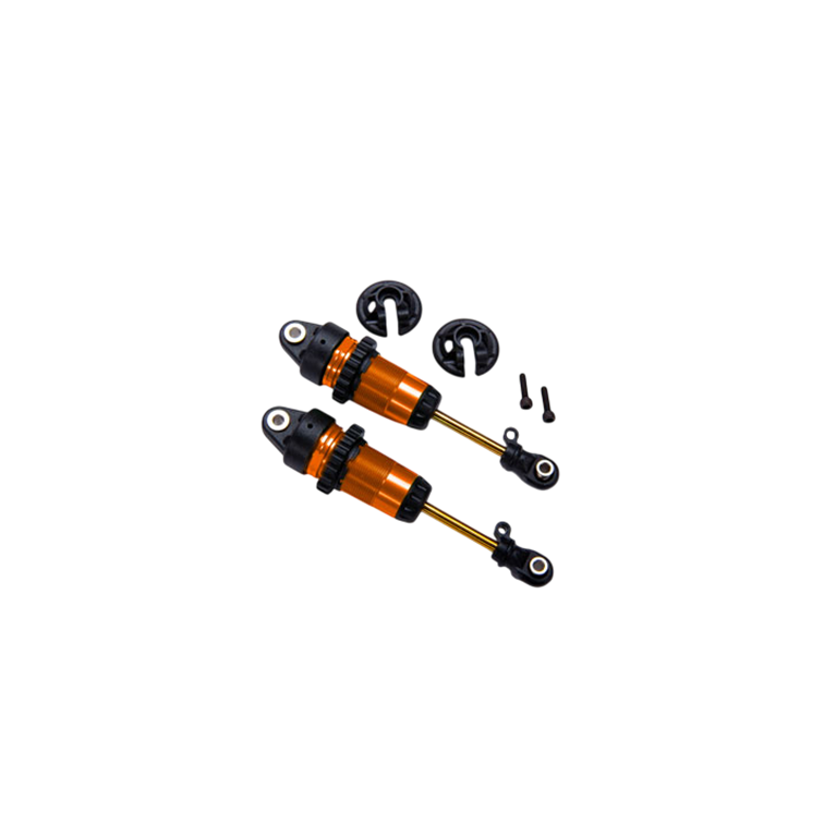 Amortisseurs GTR long aluminium Orange - TRAXXAS 7461-ORNG