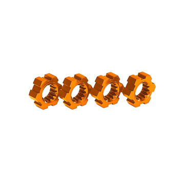 Hexagones de Roues 24mm aluminium Orange (x4) - TRAXXAS 7756-ORNG