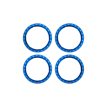 Anneaux Beadlock en aluminium Bleu (x4) - TRAXXAS 10276-BLUE