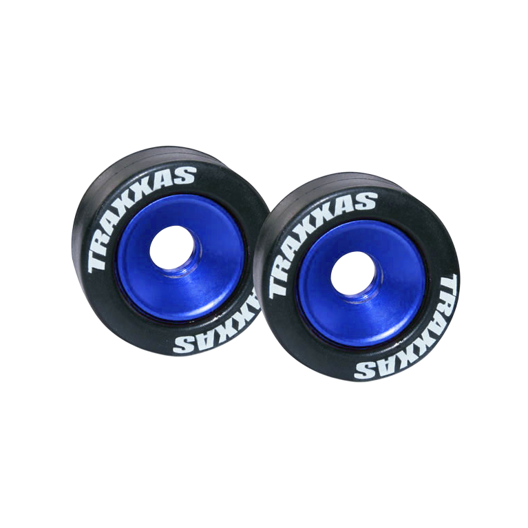 Roues aluminium pour barre Anti-Wheeling bleues - TRAXXAS 5186A