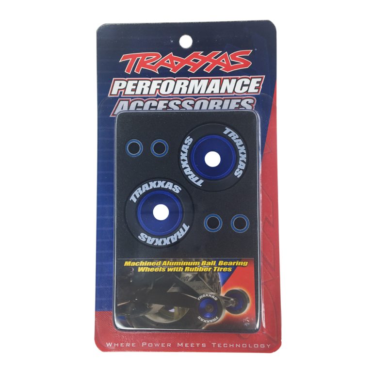 Roues aluminium pour barre Anti-Wheeling bleues - TRAXXAS 5186A