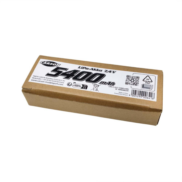 Batterie LiPo 7.4V 5400mAh - CARSON 500608234