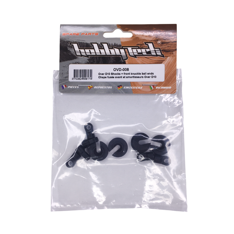 Chapes fusées avant et amortisseur OVER-D10 - HOBBYTECH OVD-008