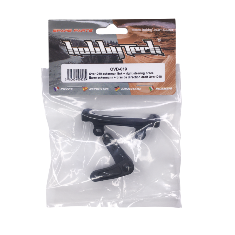 Barre ackermann + bras de direction droit OVER-D10 - HOBBYTECH OVD-019