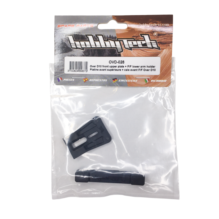Platine avant supérieure + cale avant F/F OVER-D10 - HOBBYTECH OVD-028