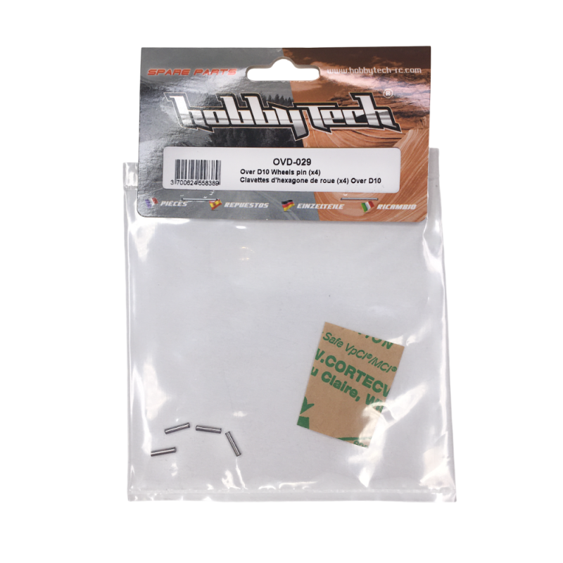 Goupilles d'hexagone de roue OVER-D10 (x4) - HOBBYTECH OVD-029