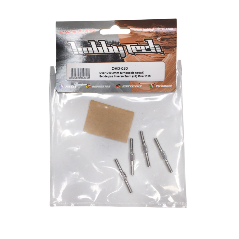 Biellettes pas inversés 3x30 mm OVER-D10 (x4) - HOBBYTECH OVD-030