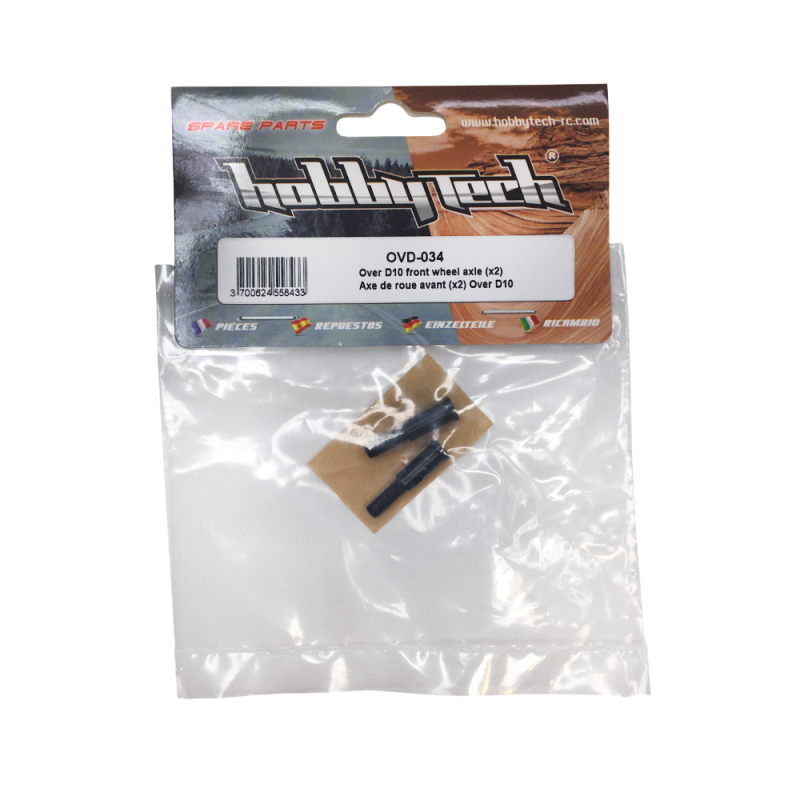 Axe de roue avant OVER-D10 (x2) - HOBBYTECH OVD-034