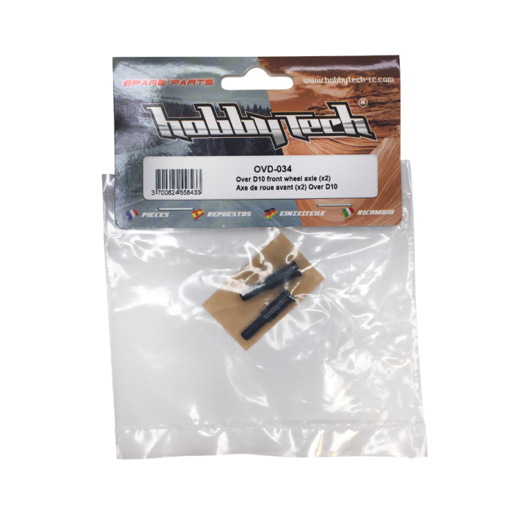 Axe de roue avant OVER-D10 (x2) - HOBBYTECH OVD-034