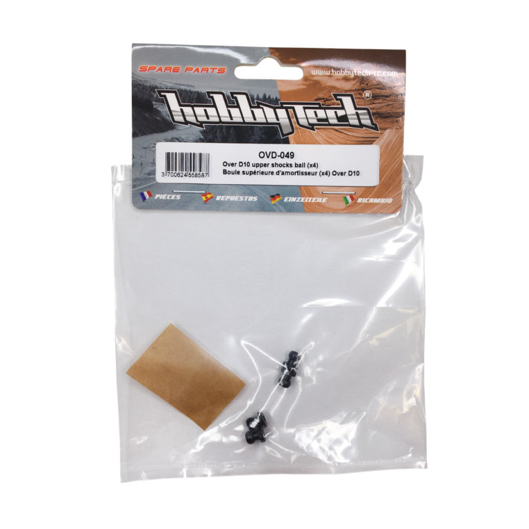 4 Rotules supérieure d'amortisseur OVER-D10 - HOBBYTECH OVD-049