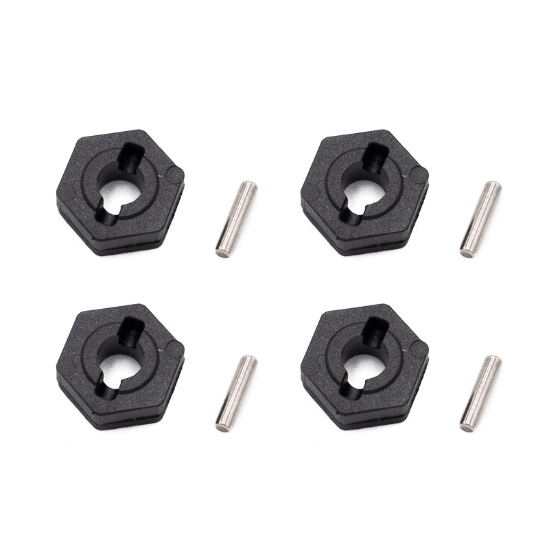 4 Hexagones de roue + goupilles X-MID - HOBBYTECH MID-021