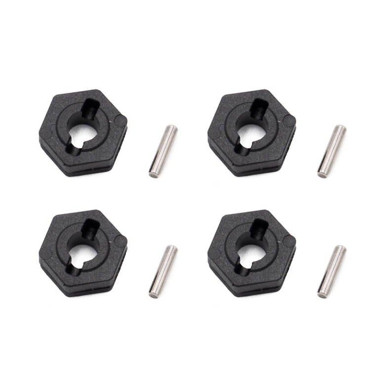 4 Hexagones de roue + goupilles X-MID - HOBBYTECH MID-021