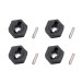 4 Hexagones de roue + goupilles X-MID - HOBBYTECH MID-021