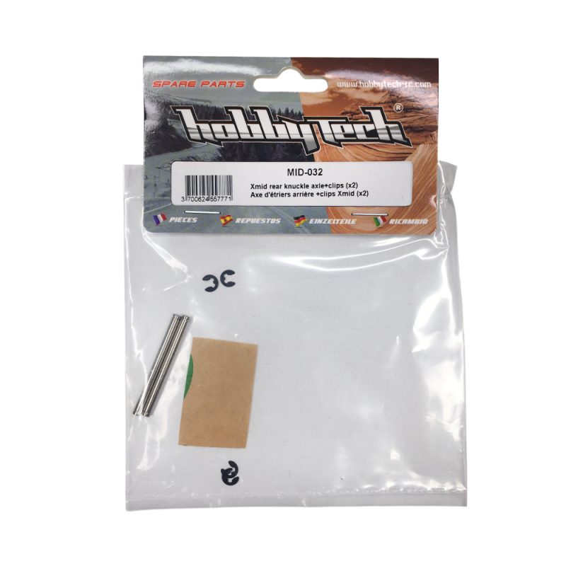 2 Axes d'étriers arrière + clips X-MID - HOBBYTECH MID-032