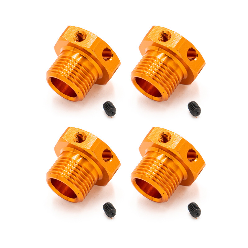 4 Hexagones de roue 17 mm Orange - NXT-XR - HOBBYTECH STRX-223