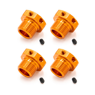 4 Hexagones de roue 17 mm Orange - NXT-XR - HOBBYTECH STRX-223