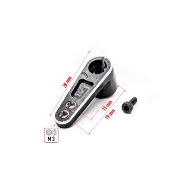 Palonnier de direction 25T en aluminium Noir  - HOBBYTECH HTR-1930026-BK