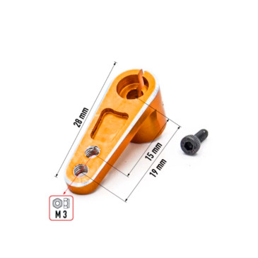 Palonnier de direction 25T en aluminium Orange - HOBBYTECH HTR-1930026-OR