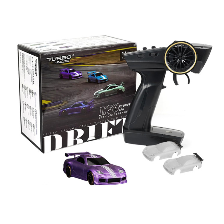 Micro Drift ''C-61'' 1/76 Violette - TURBO RACING TB-C61