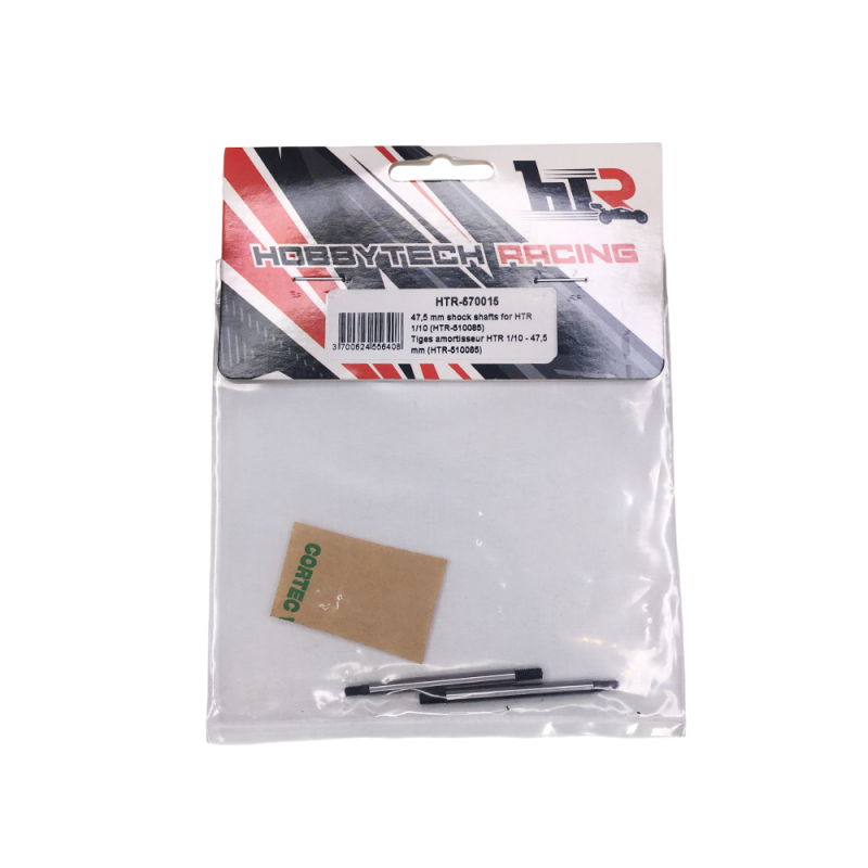 2 Tiges d'amortisseur 47.5 mm 1/10 - HOBBYTECH HTR-570015