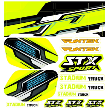 Planche de Stickers STX Sport Jaune - FUNTEK FTK-21069